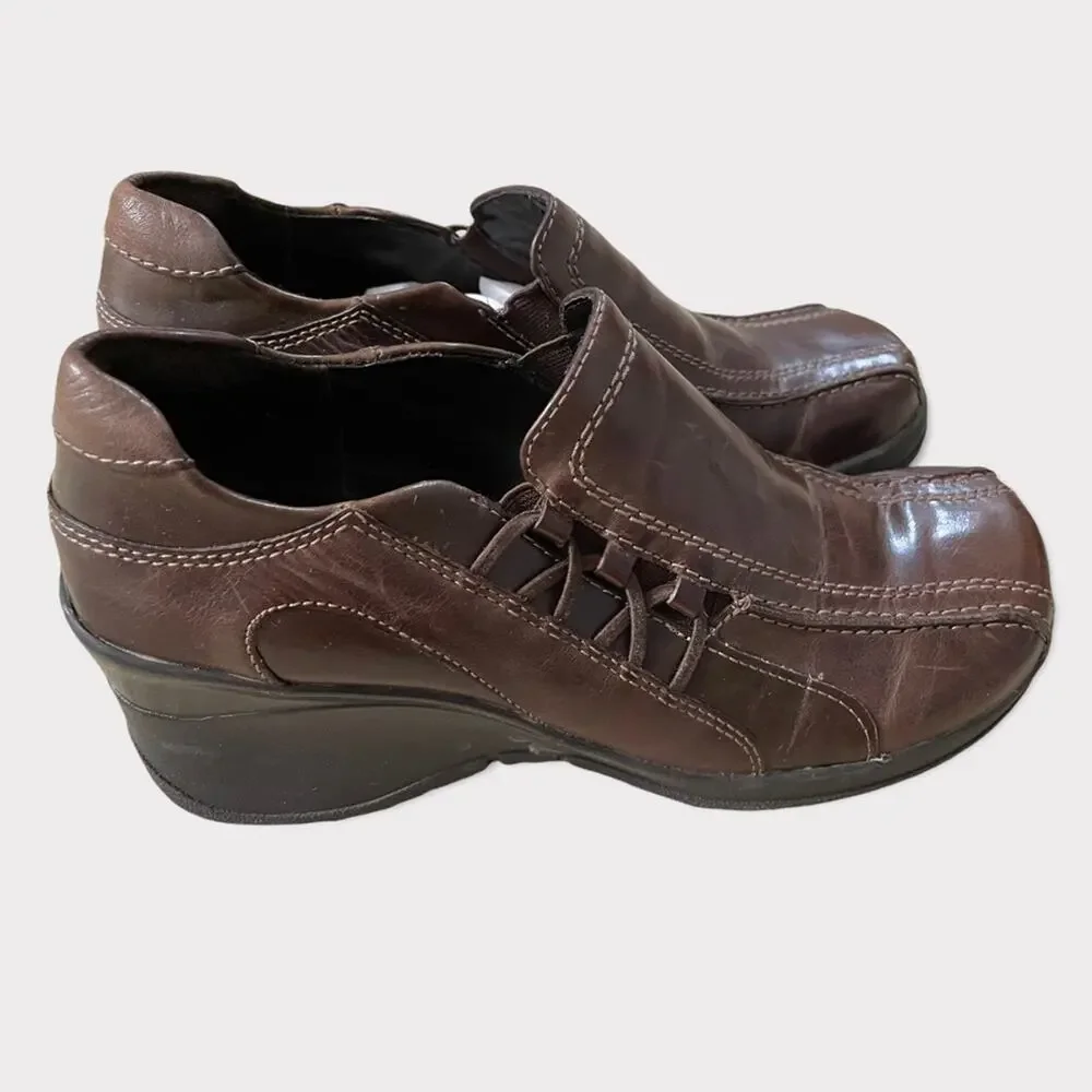 Aldo Women's Wedge Brown Frinuma Booties Size 9 - Picture 4 of 10